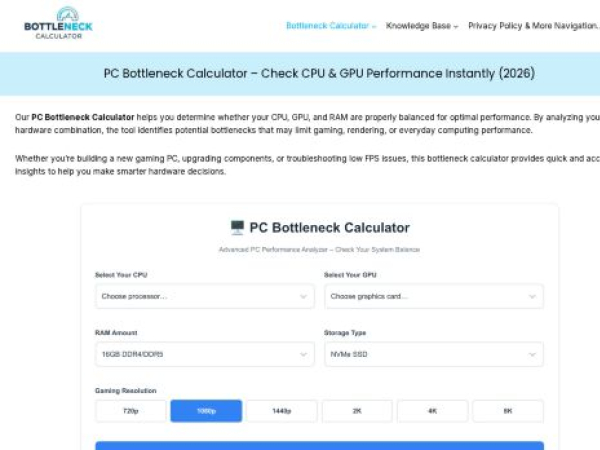 bottleneckcalculator.us.com